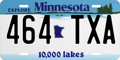 MN license plate 464TXA