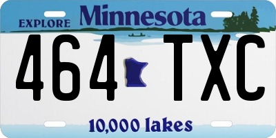 MN license plate 464TXC