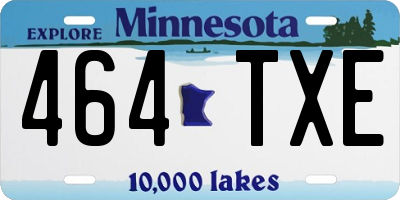 MN license plate 464TXE