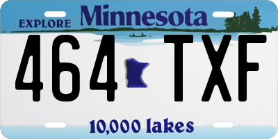 MN license plate 464TXF