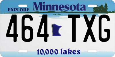 MN license plate 464TXG