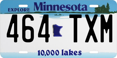 MN license plate 464TXM