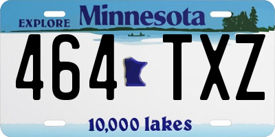 MN license plate 464TXZ