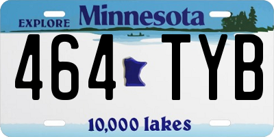 MN license plate 464TYB