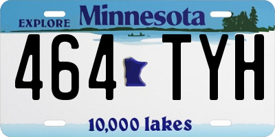 MN license plate 464TYH