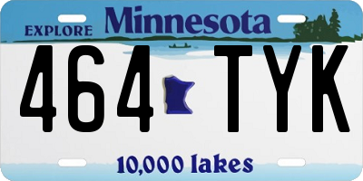 MN license plate 464TYK