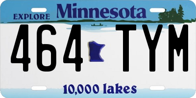 MN license plate 464TYM