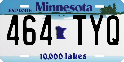 MN license plate 464TYQ