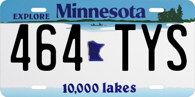 MN license plate 464TYS
