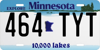 MN license plate 464TYT