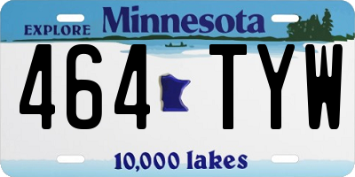 MN license plate 464TYW