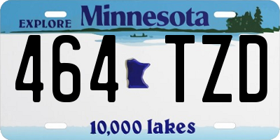 MN license plate 464TZD