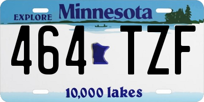 MN license plate 464TZF
