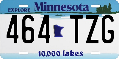 MN license plate 464TZG