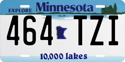 MN license plate 464TZI