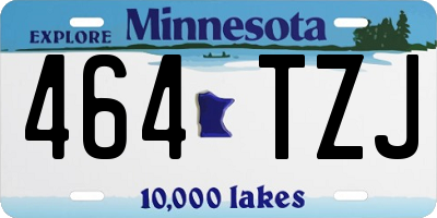 MN license plate 464TZJ