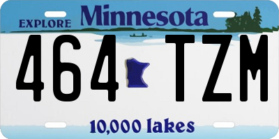 MN license plate 464TZM