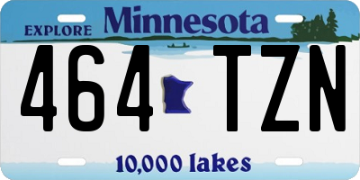 MN license plate 464TZN