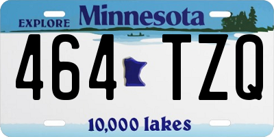 MN license plate 464TZQ