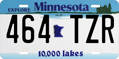 MN license plate 464TZR