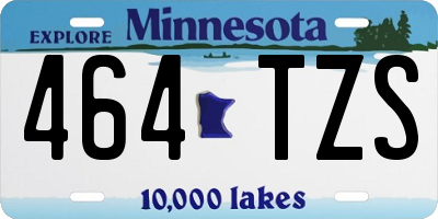 MN license plate 464TZS