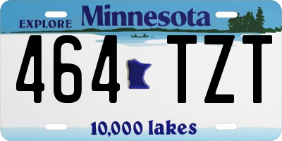 MN license plate 464TZT