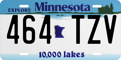 MN license plate 464TZV