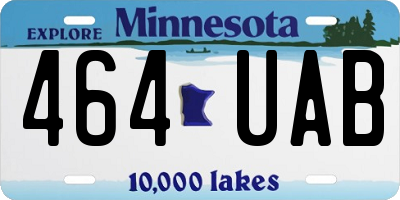 MN license plate 464UAB