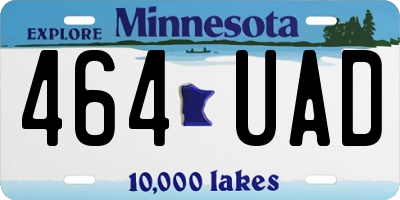 MN license plate 464UAD