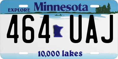 MN license plate 464UAJ