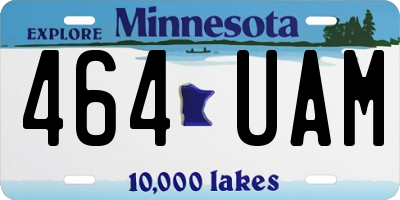 MN license plate 464UAM