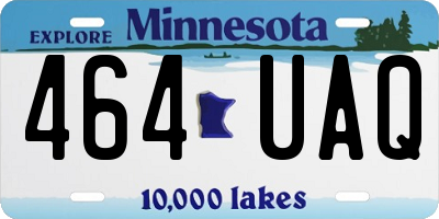 MN license plate 464UAQ