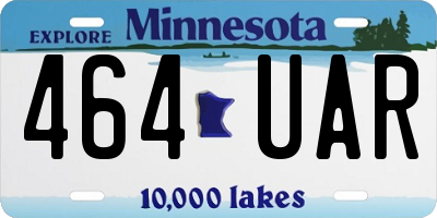 MN license plate 464UAR