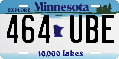 MN license plate 464UBE