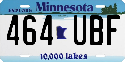 MN license plate 464UBF