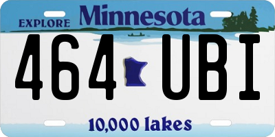 MN license plate 464UBI