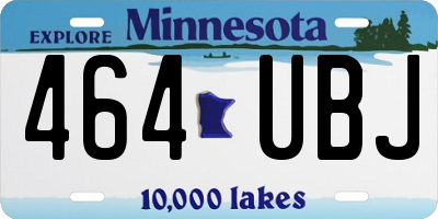 MN license plate 464UBJ