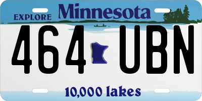 MN license plate 464UBN