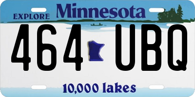 MN license plate 464UBQ