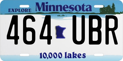MN license plate 464UBR