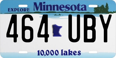 MN license plate 464UBY