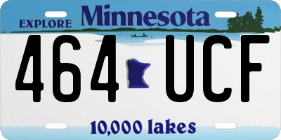 MN license plate 464UCF