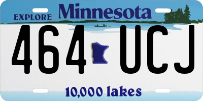MN license plate 464UCJ