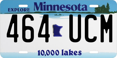 MN license plate 464UCM
