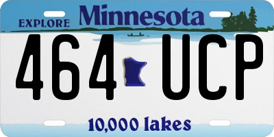 MN license plate 464UCP