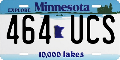 MN license plate 464UCS