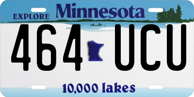 MN license plate 464UCU