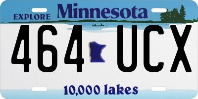 MN license plate 464UCX