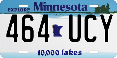 MN license plate 464UCY