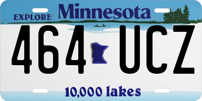 MN license plate 464UCZ